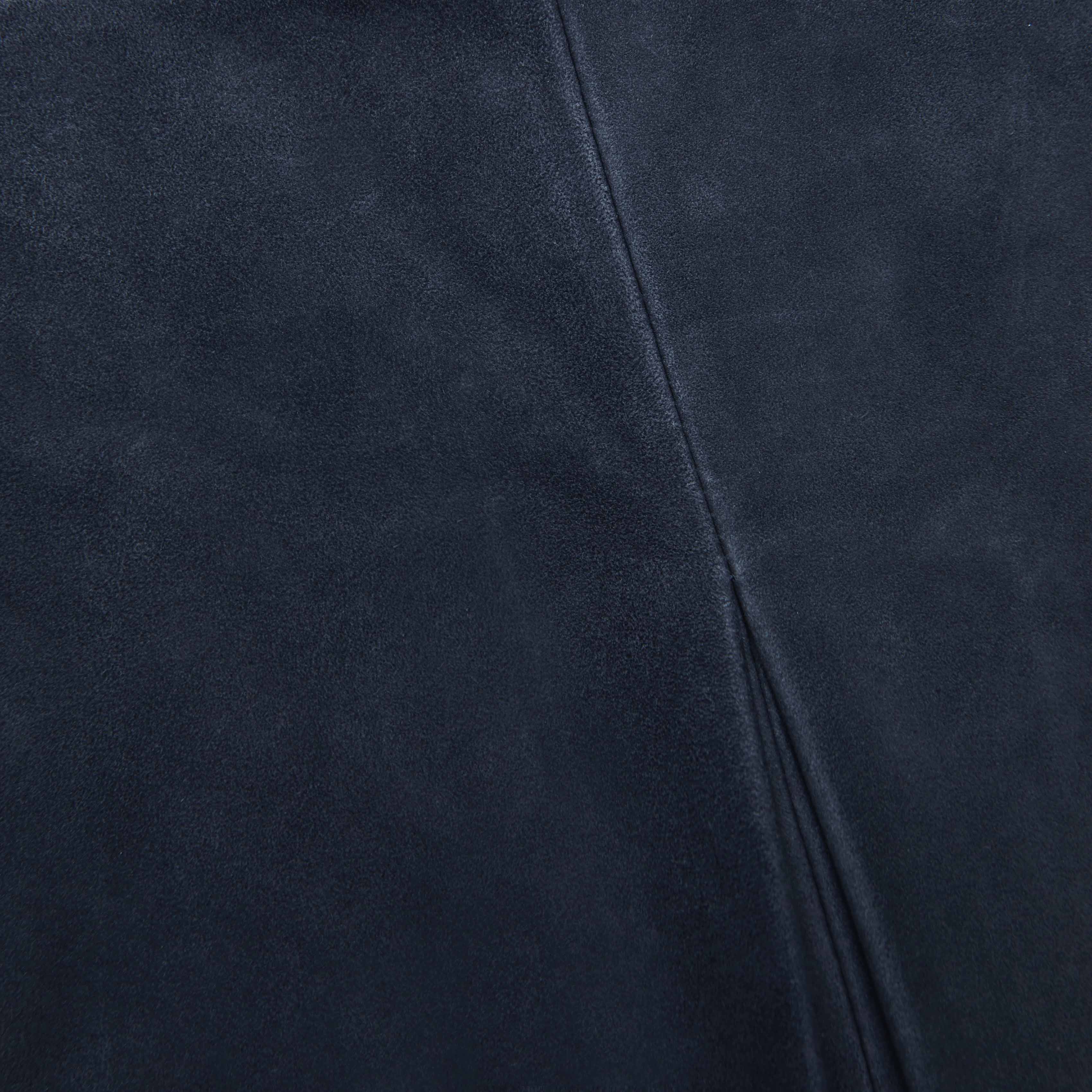 Navy Suede Mini Skirt