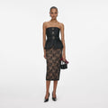 Black Taffeta Bandeau Top