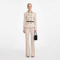 Beige Twill Jumpsuit