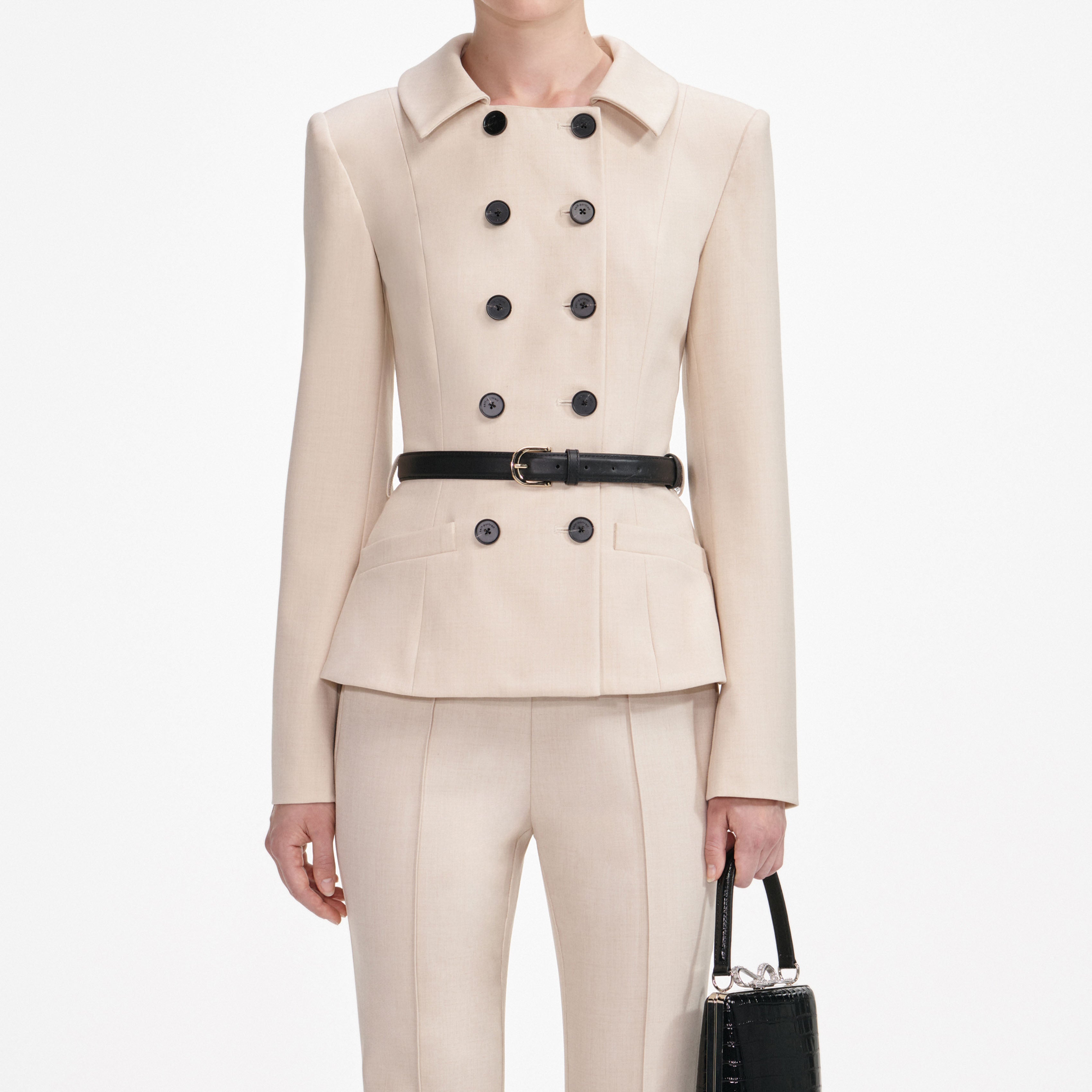 Beige Twill Jumpsuit