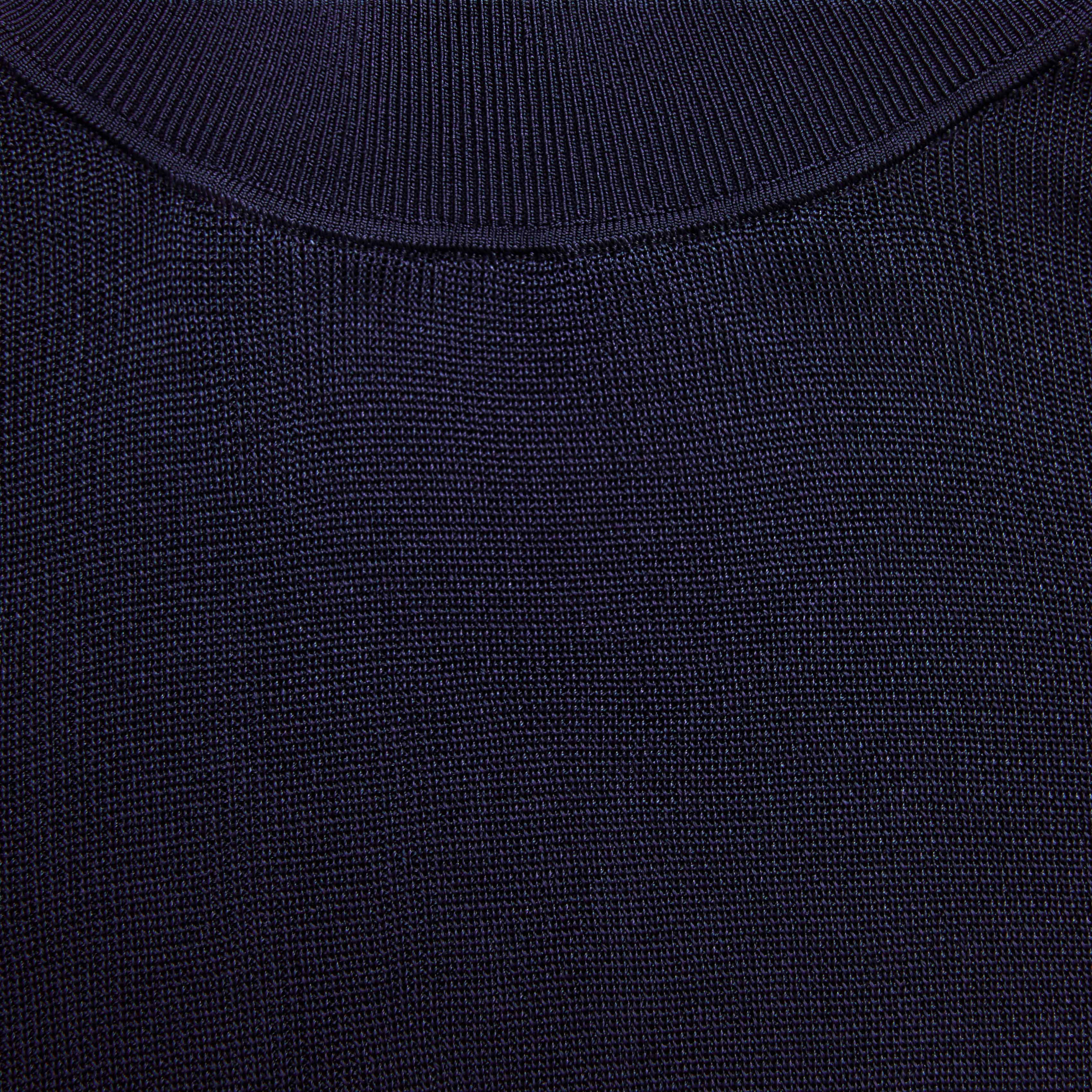 Navy Viscose Knit Top