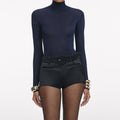 Navy Viscose Knit Top