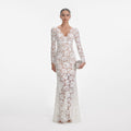 White Floral Lace Maxi Dress