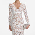 White Floral Lace Maxi Dress