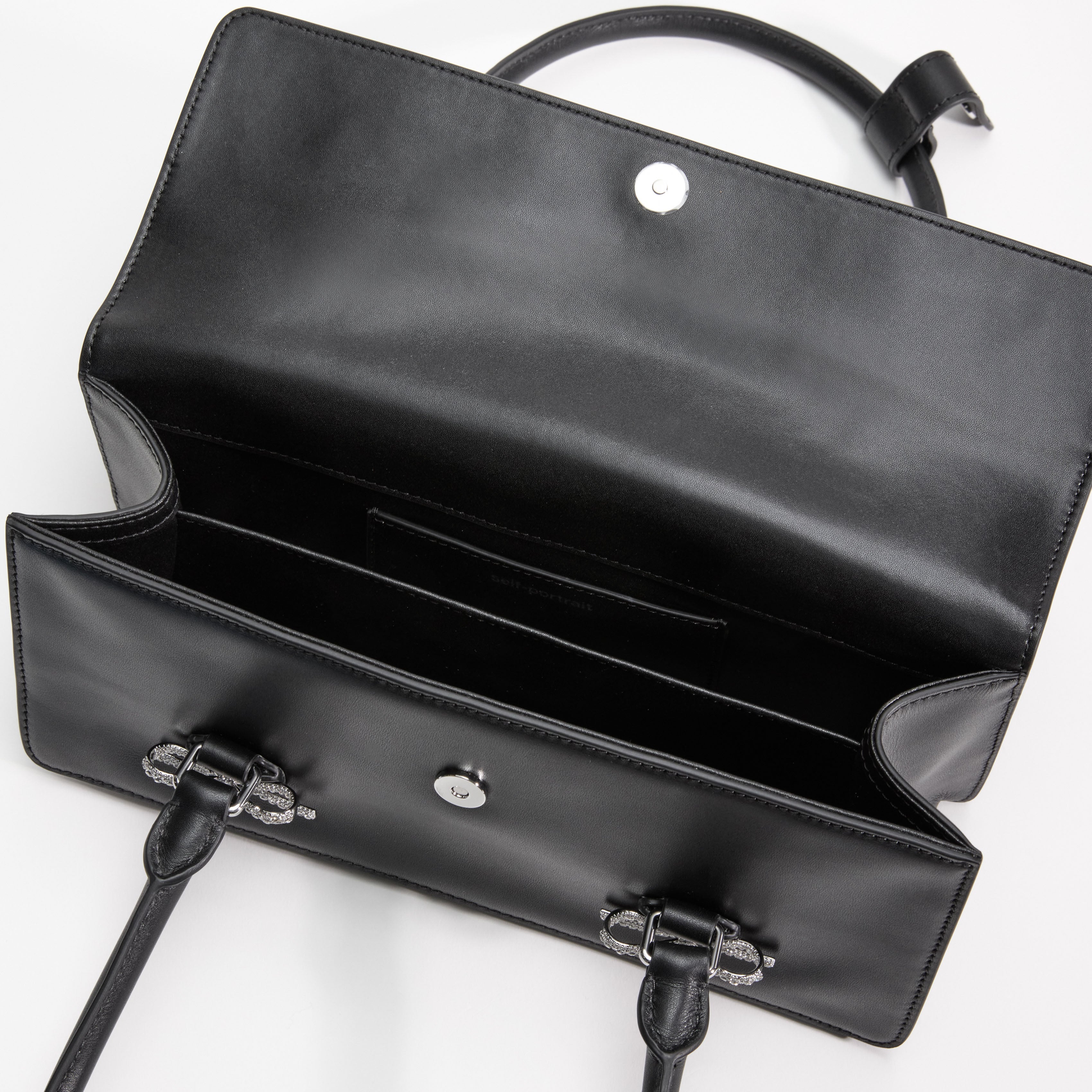 Black Soft Leather Shoulder Bag – self-portrait-EU