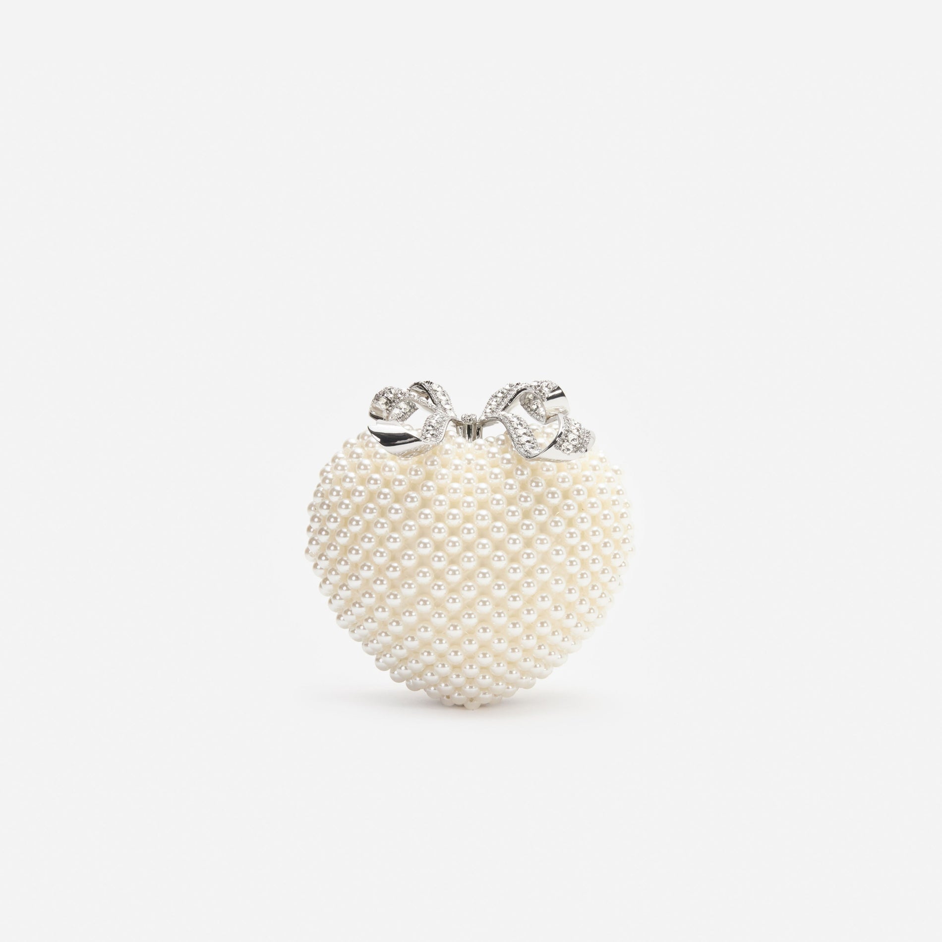 Pearl Heart Clutch Bag