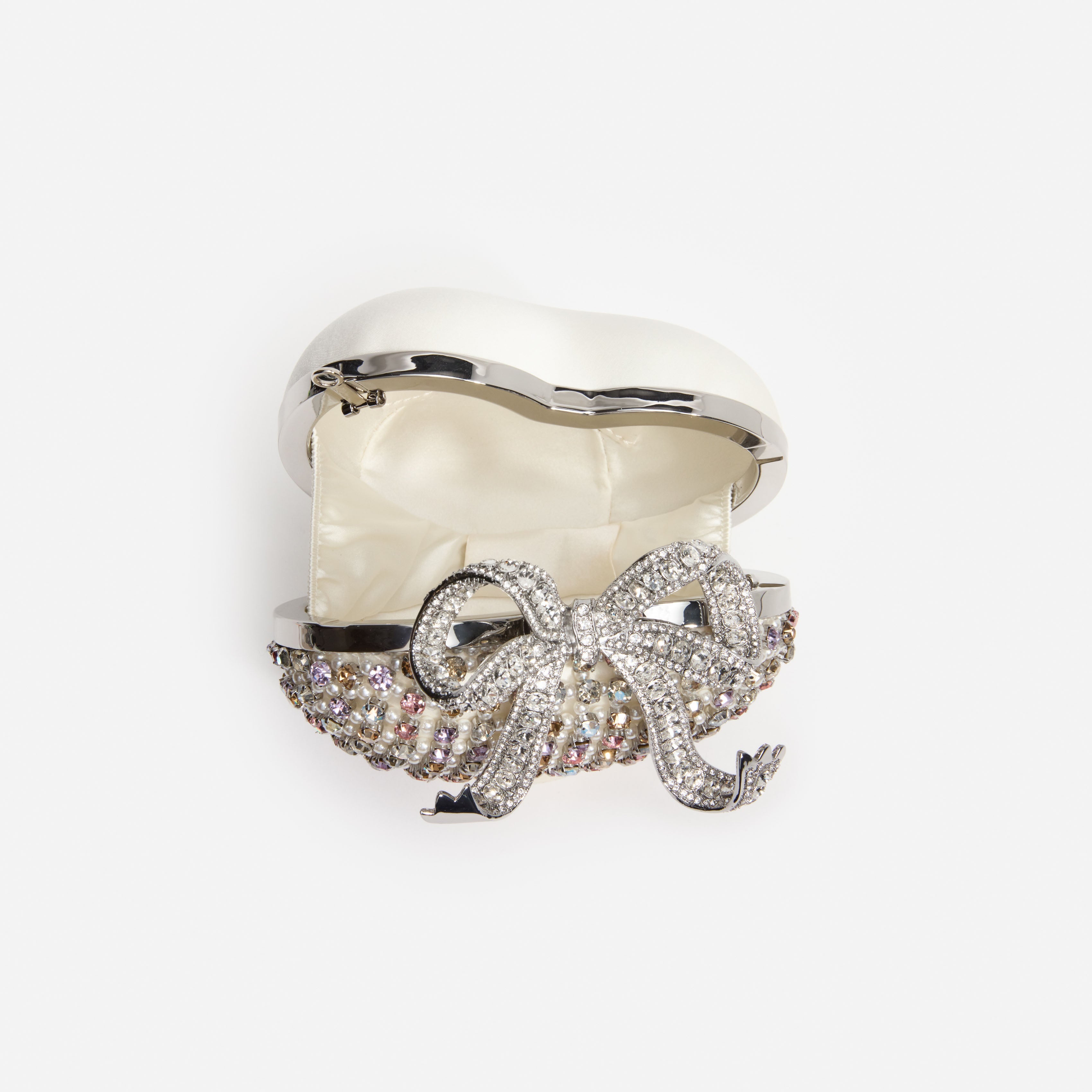 Multi Crystal Heart Clutch Bag – self-portrait-EU