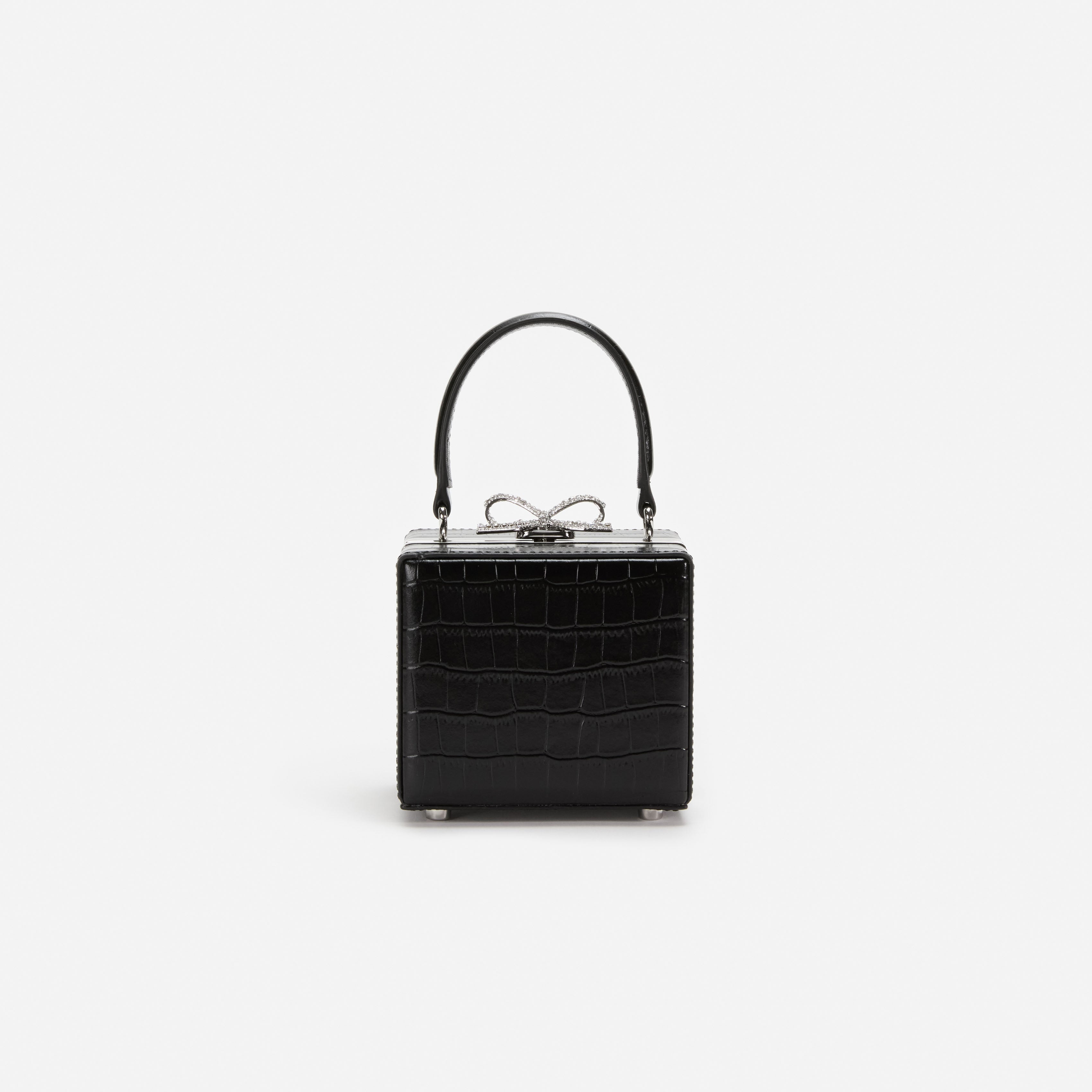 Black Croc Micro Bag