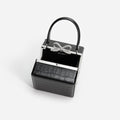 Black Croc Micro Bag