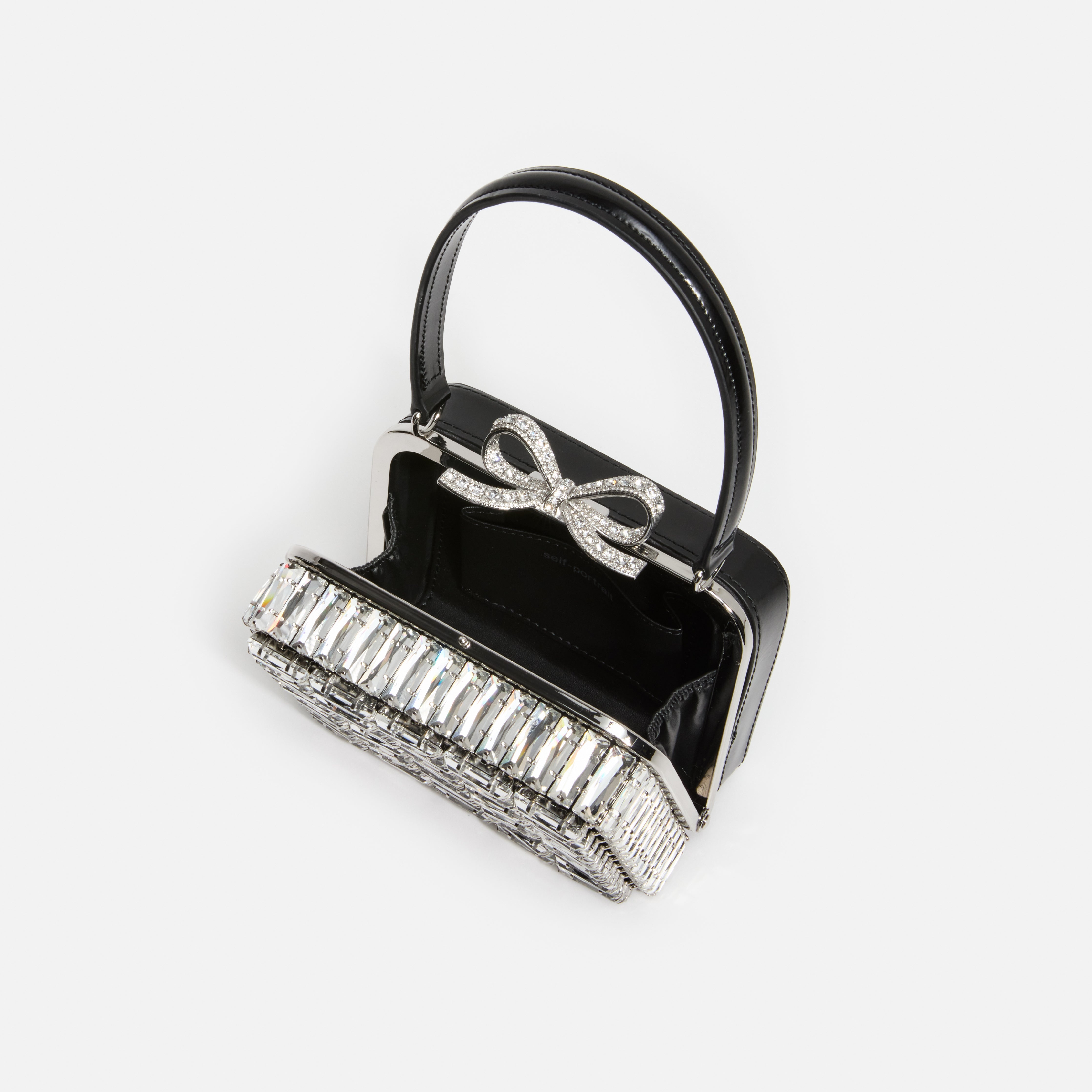 Silver Crystal Micro Bag – self-portrait-EU