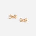 Gold Crystal Bow Earrings