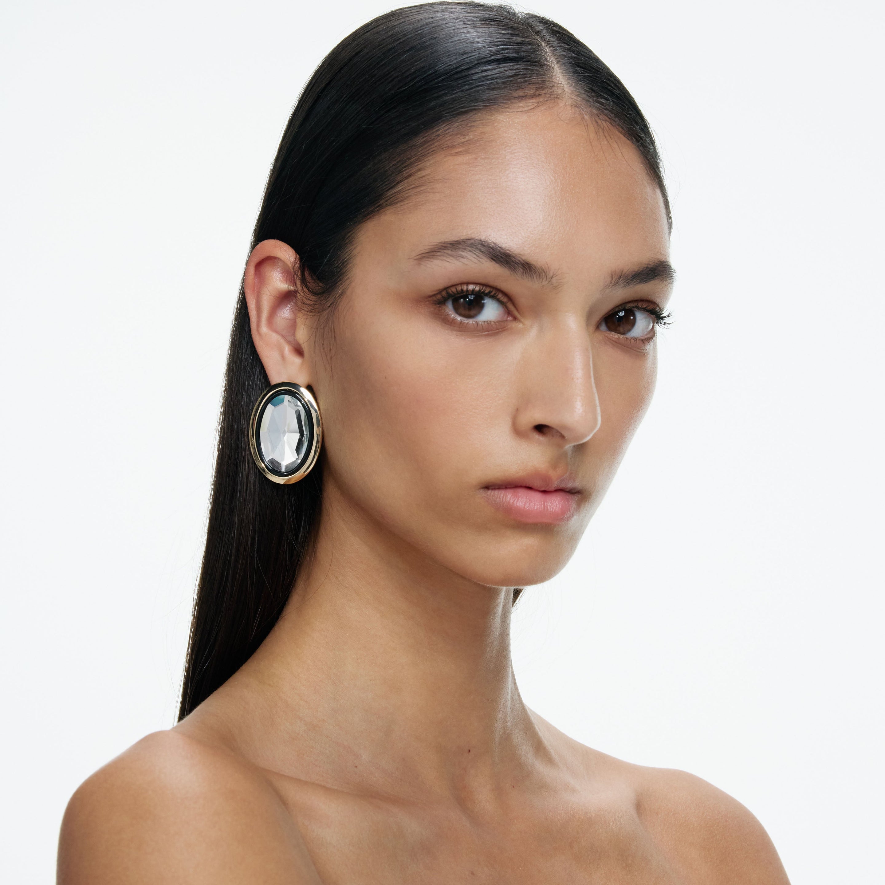 Custom Swarovski Crystal Oval Earrings main image 1