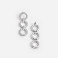 Crystal Link Three Tiered Earrings