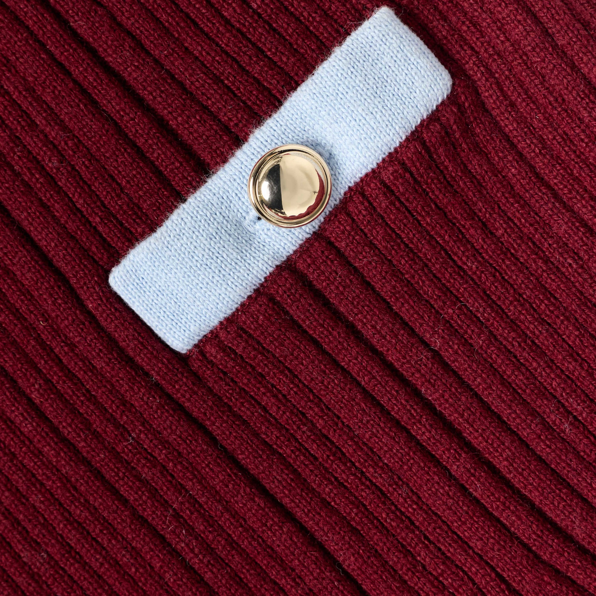 Burgundy Ribbed Knit Skirt