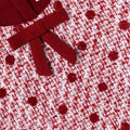 Burgundy Polka Dot Boucle Dress