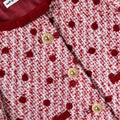 Burgundy Polka Dot Boucle Jacket