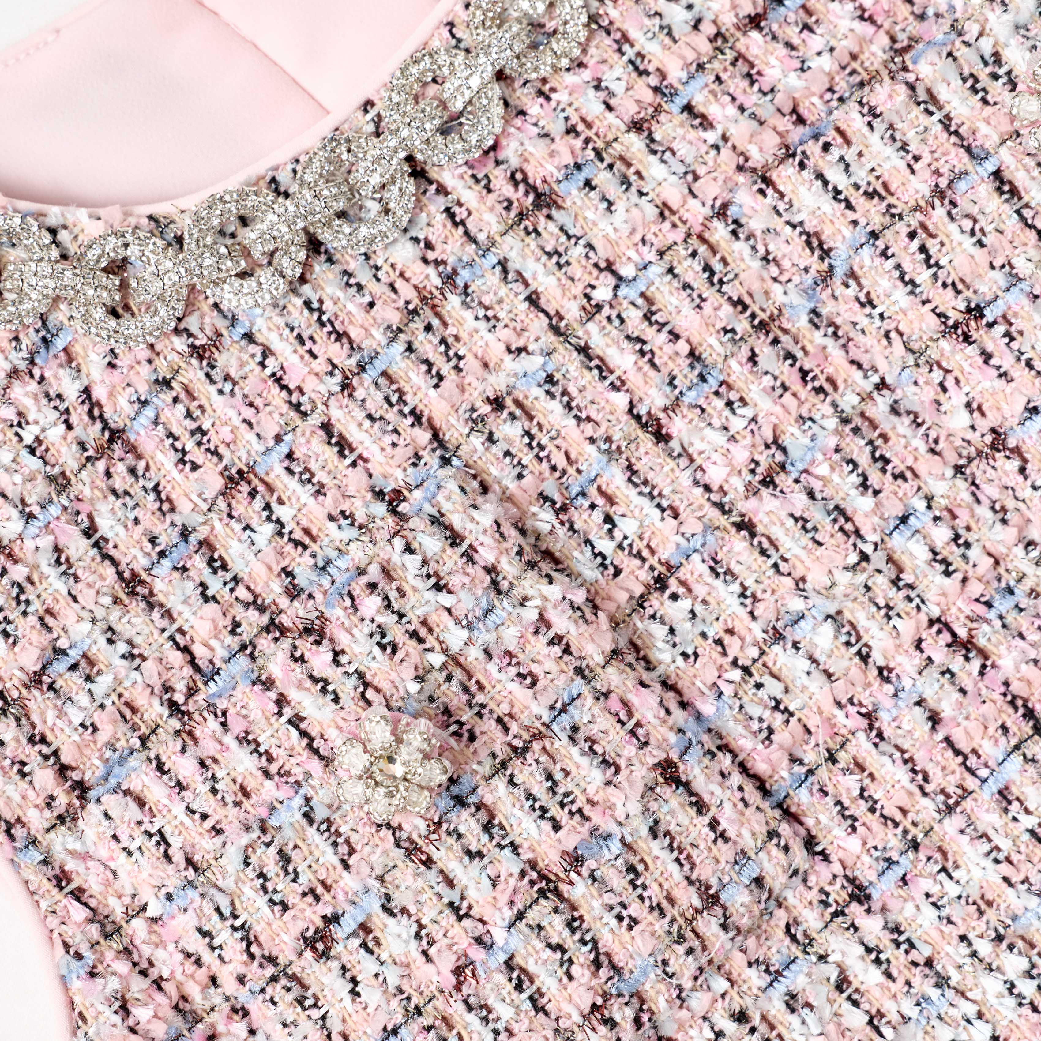 Pink Boucle Dress