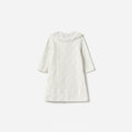 White Pointelle Knit Dress