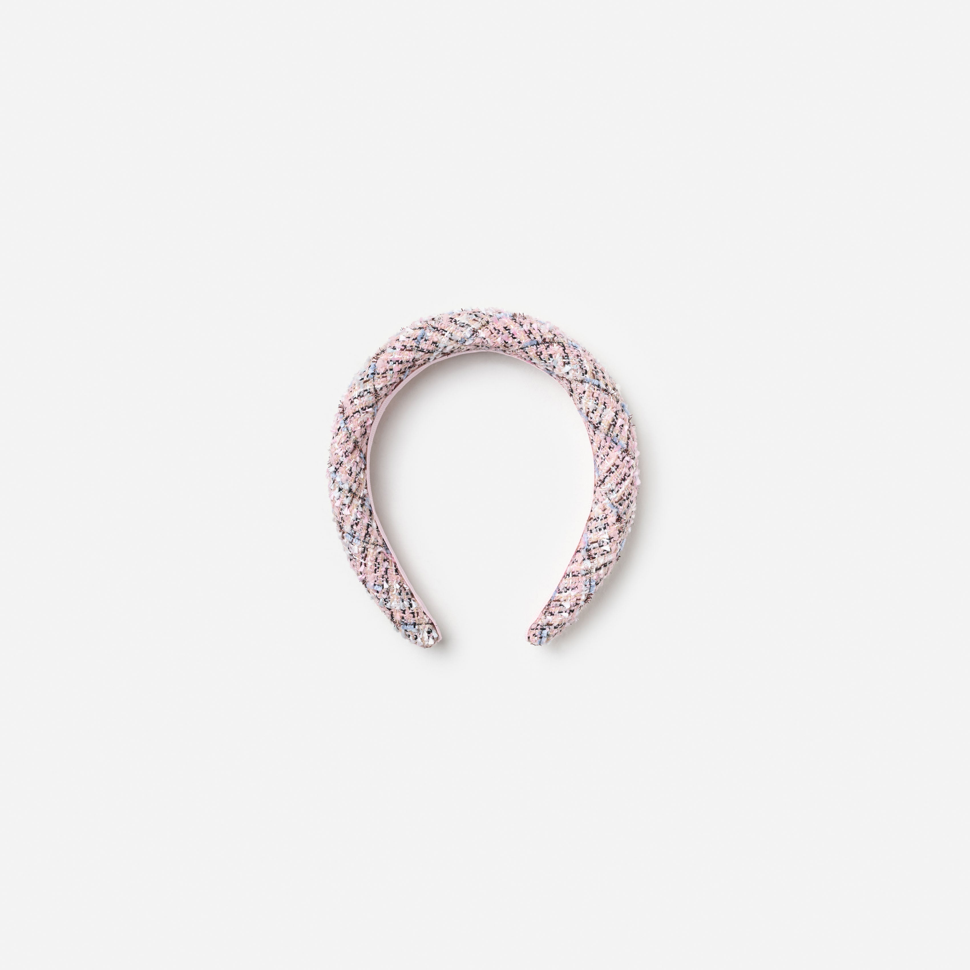 Pink Boucle Crystal Headband