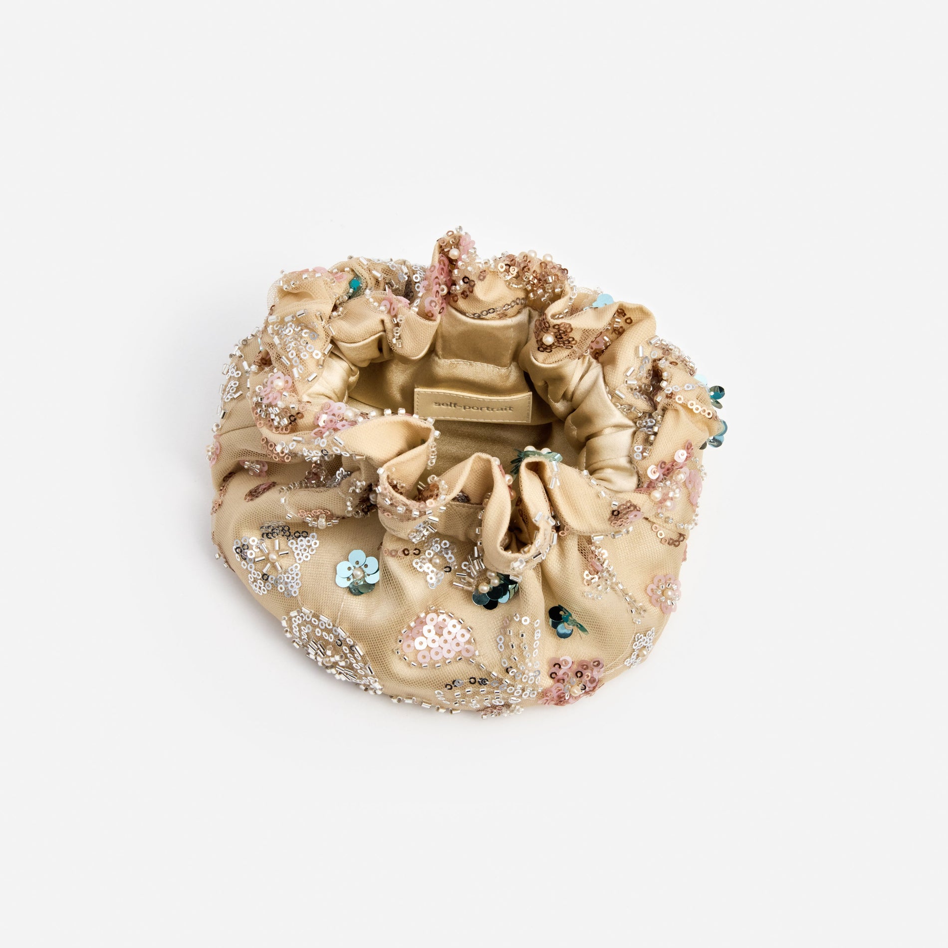 Champagne Sequin Embroidered Bag