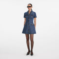 Denim Collared Mini Dress