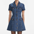 Denim Collared Mini Dress