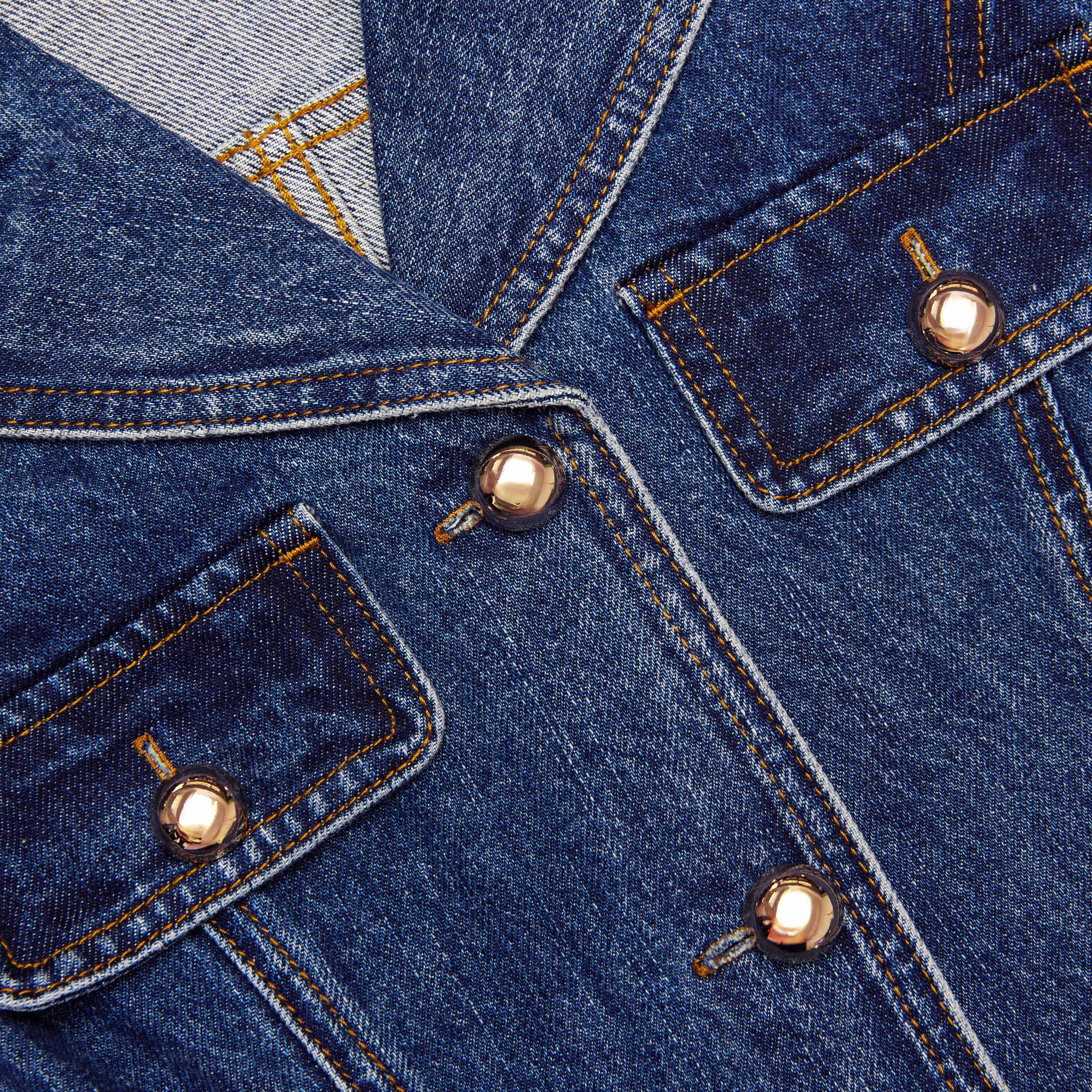 Denim Collared Mini Dress