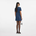 Denim Crystal Trim Mini Dress