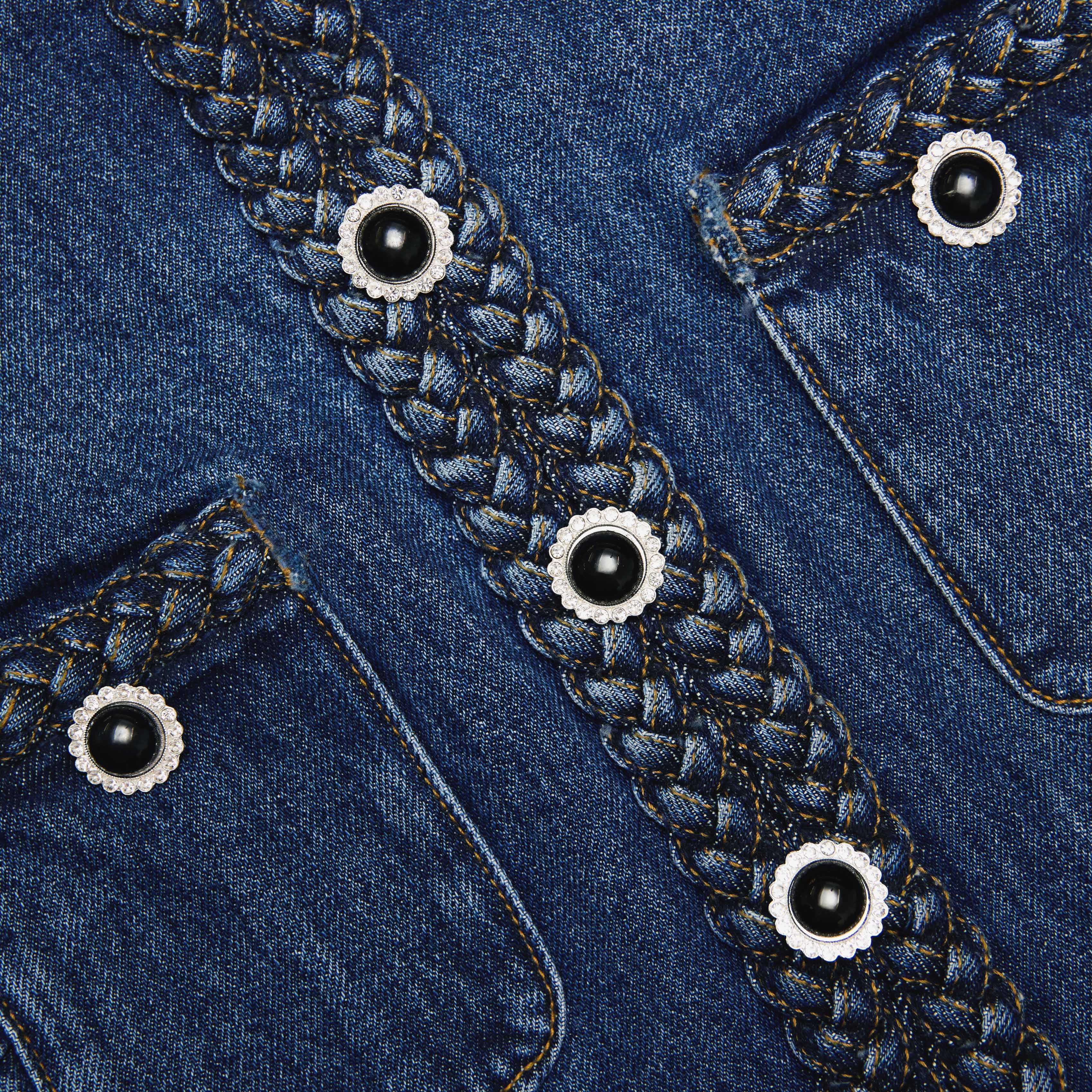 Denim Braided Mini Dress