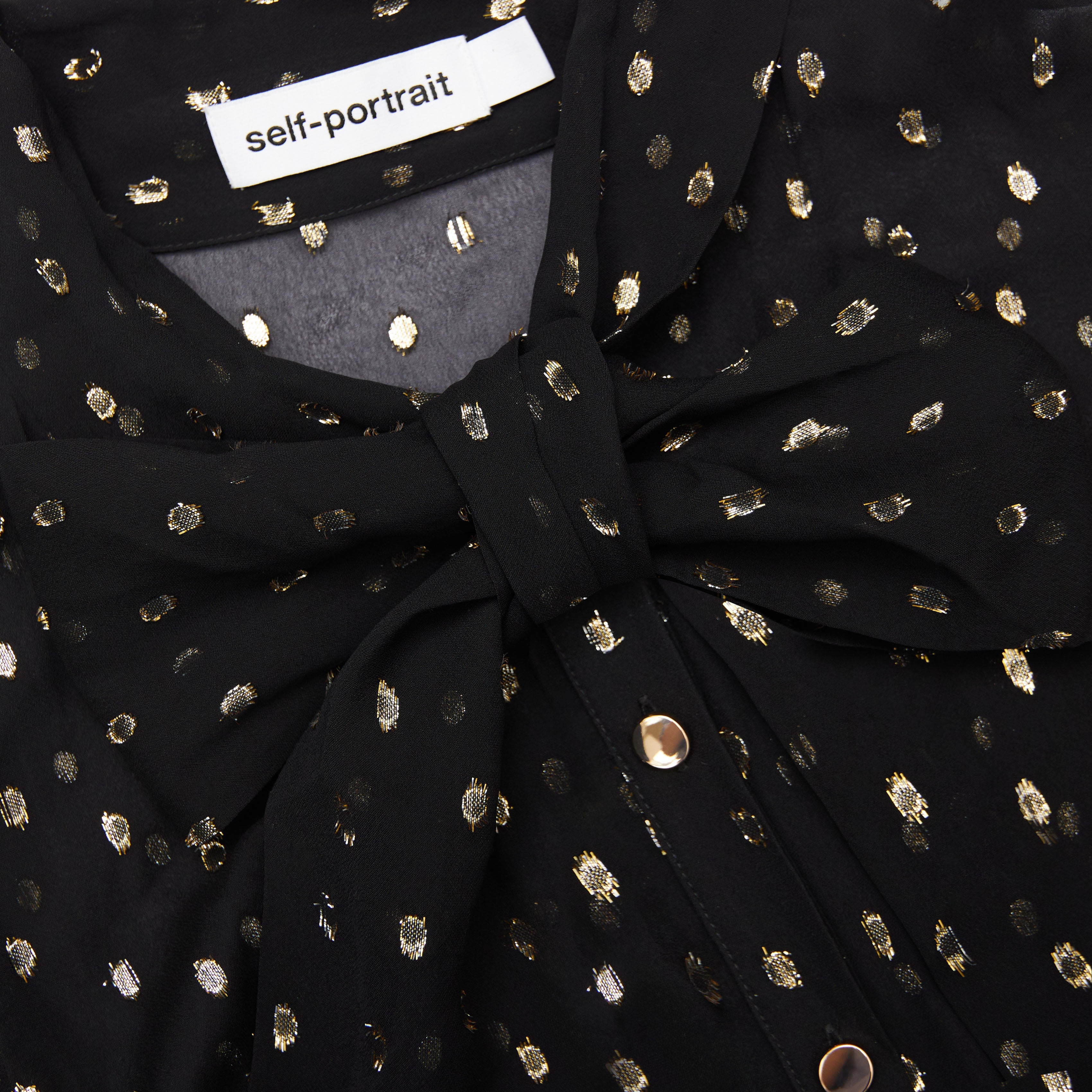 Black And Gold Chiffon Blouse