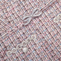 Pink Boucle Chiffon Midi Dress