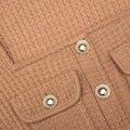 Camel Peplum Knit Midi Dress