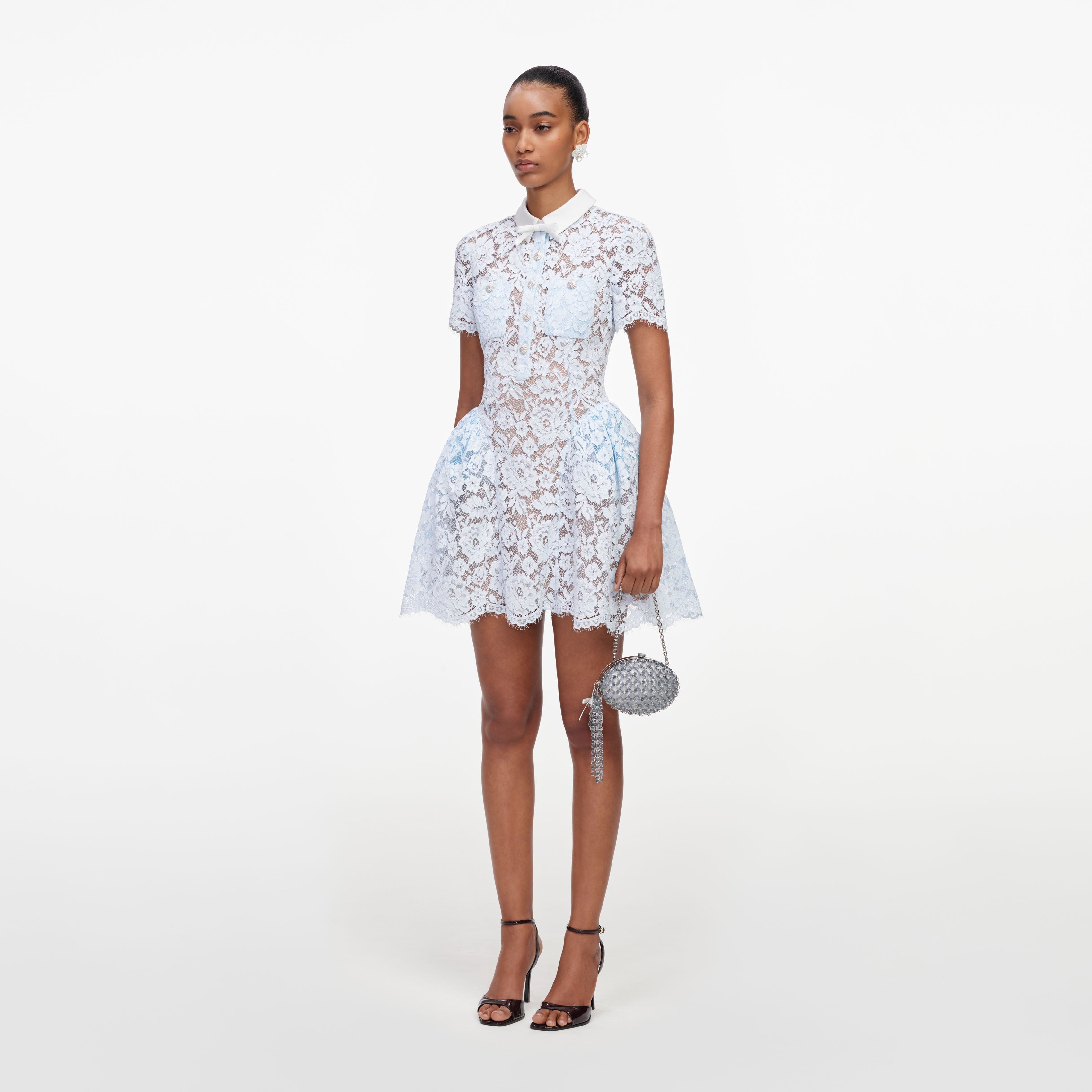 美品SELF PORTRAIT Lace Minidress セルフポートレイト Lace Dresses | Designer Lace Dresses for Women | Self-Portrait