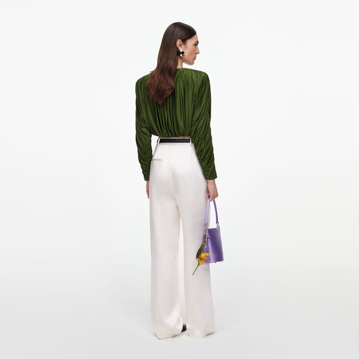 Cream Satin Trousers