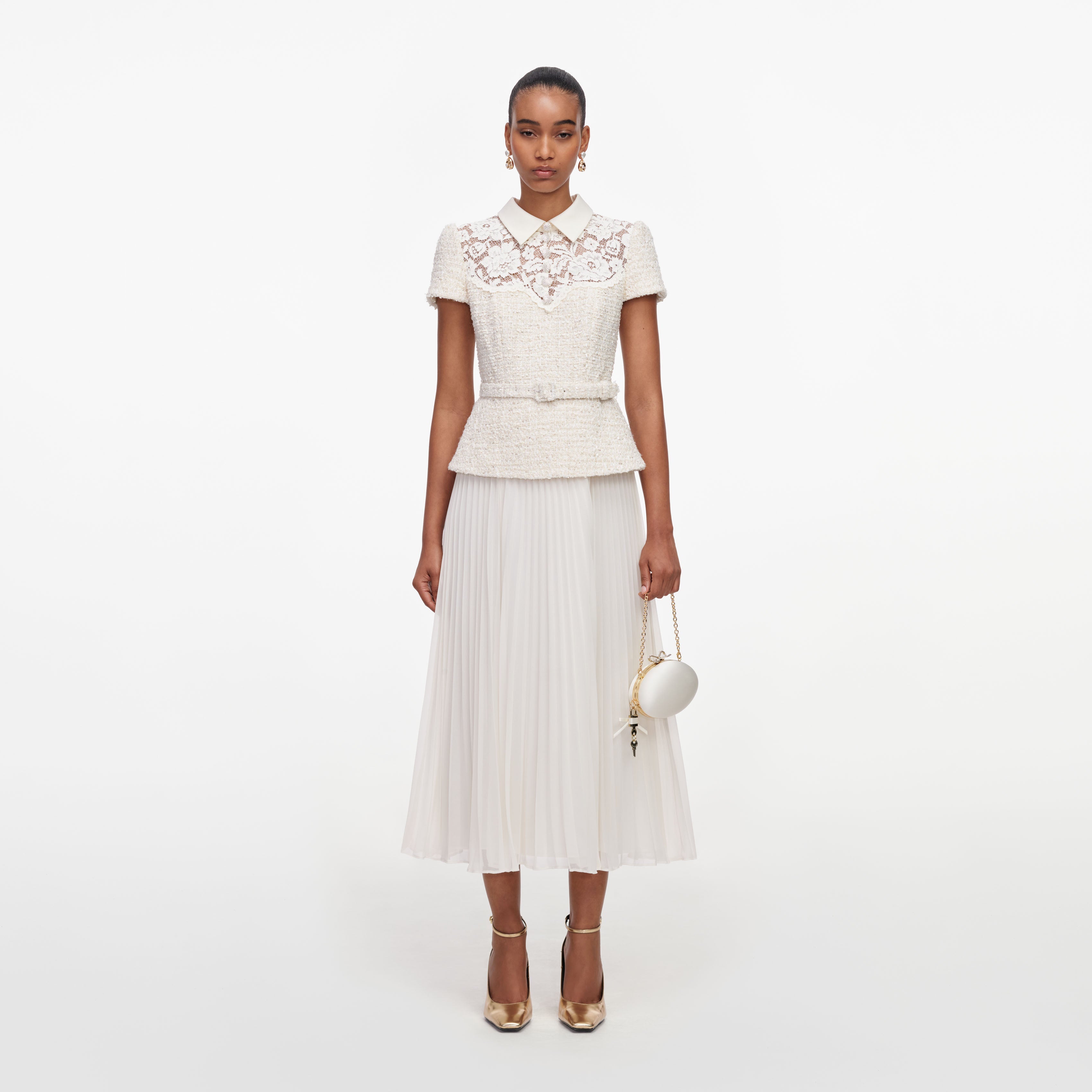 SELF PORTRAIT パープル レース編み キャミワンピース Women's Ready-to-Wear – self-portrait-EU