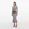 Grey Contrast Placket Cardigan