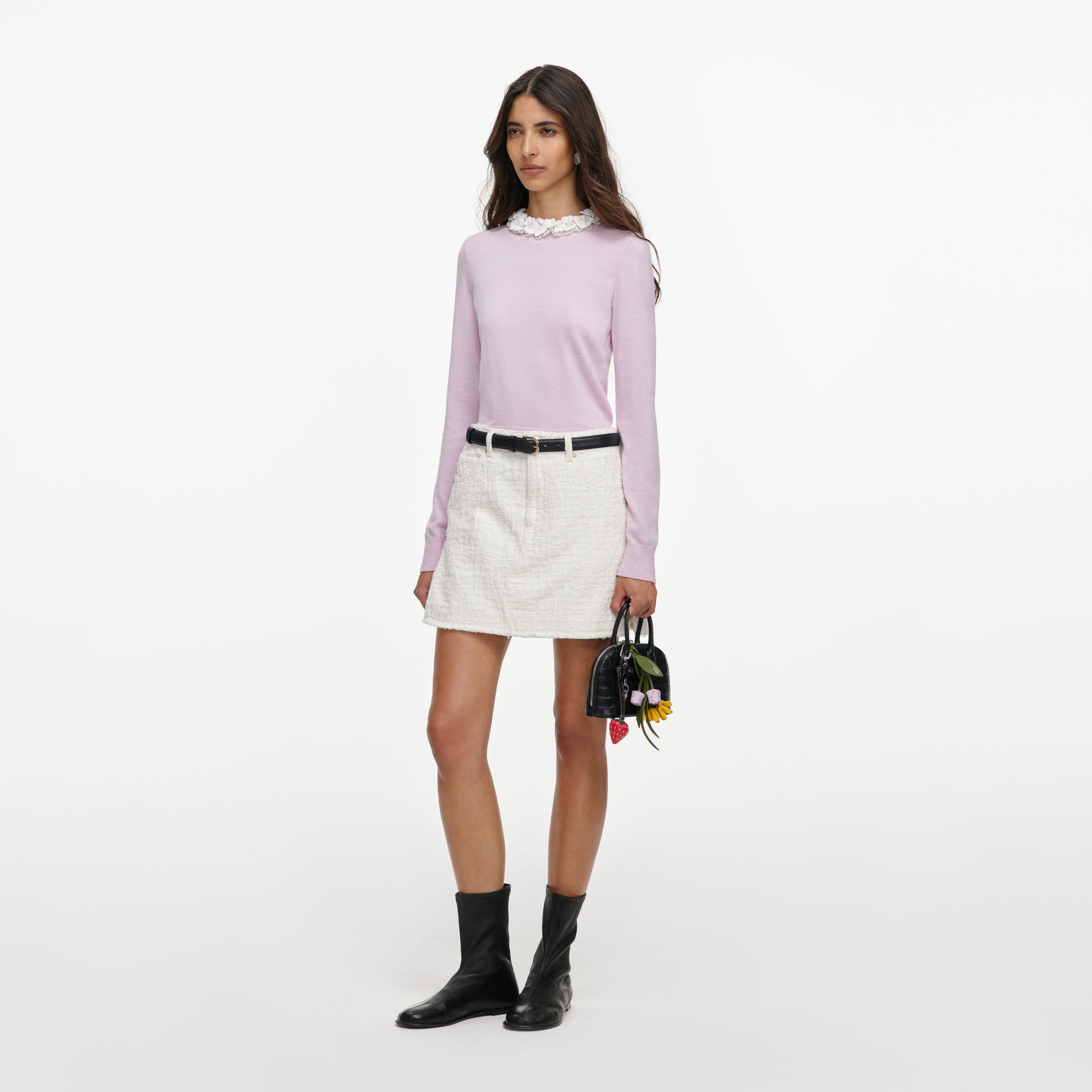 Pink Flower Light Knit Jumper