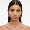 Square Brown Enamel Stud Earring