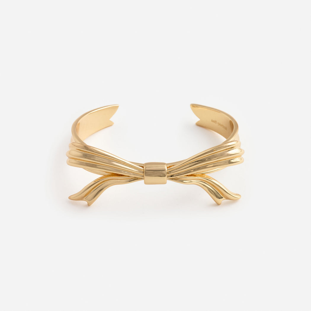 Gold Bow Bangle