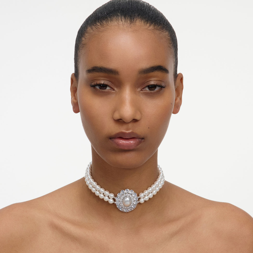 Pearl Crystal Choker