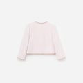 Pink Boucle Braided Trim Jacket