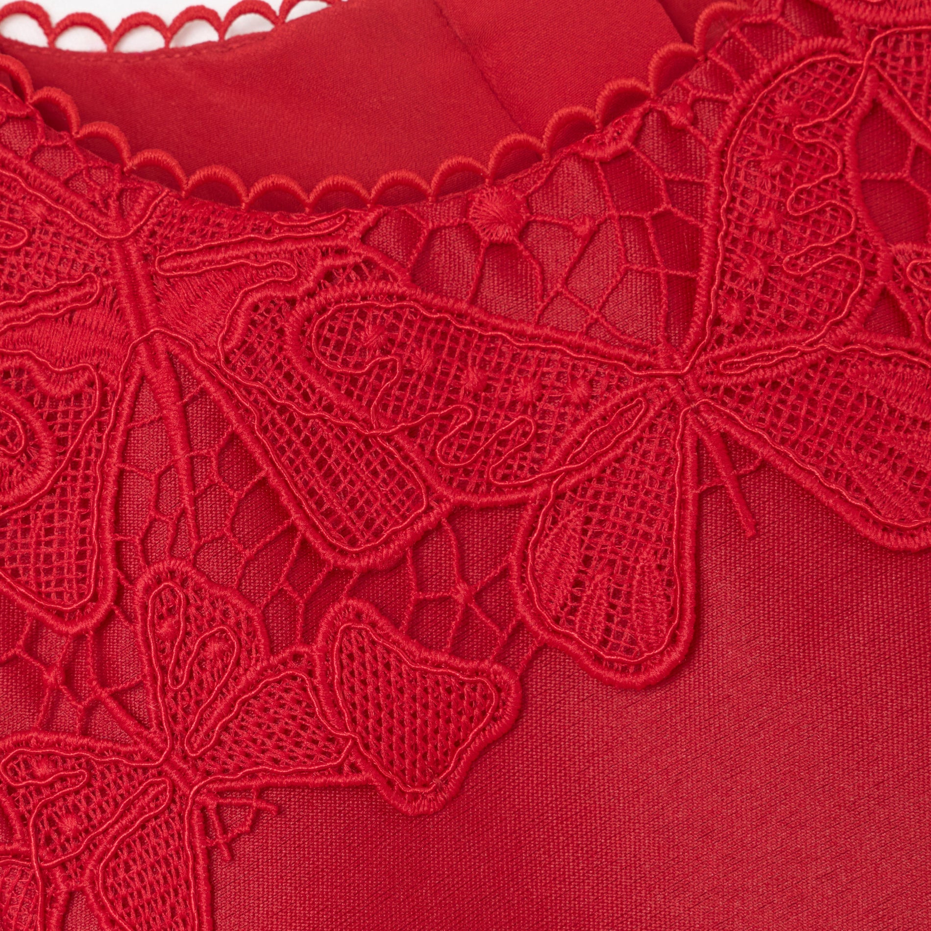 Red Taffeta Lace Dress