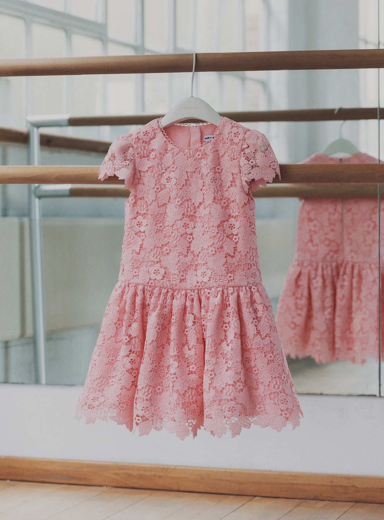 Pink Floral Lace Dress