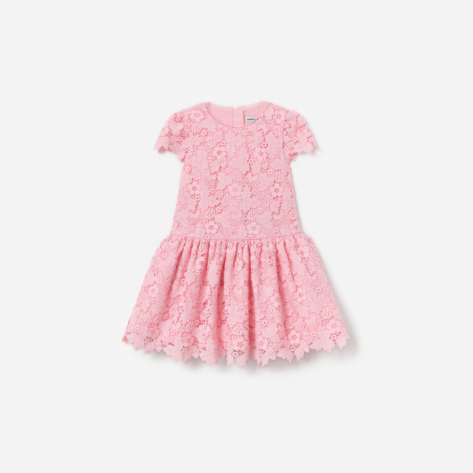 Pink Floral Lace Dress