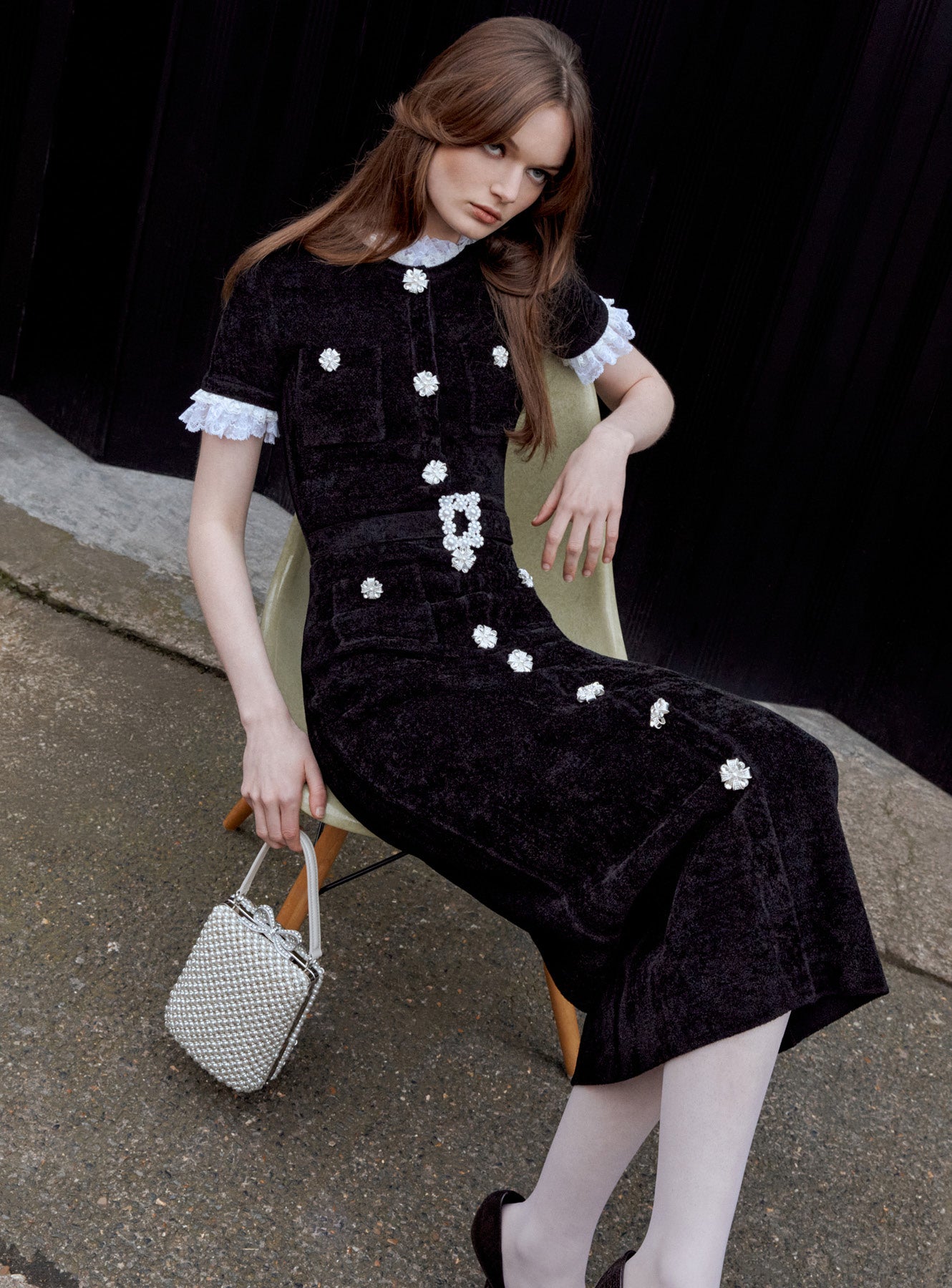 Pearl Embellished Mini Bag