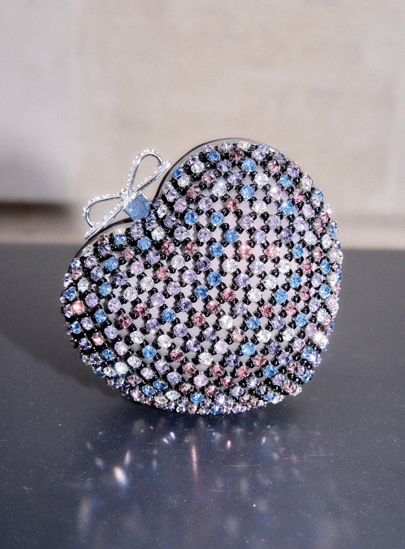✨極美品✨ crystal heart clutch パーティーバッグ Multi Crystal Heart Clutch – self-portrait-EU