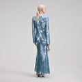 Blue Sequin Maxi Dress