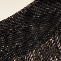 Black Rhinestone Fishnet Top