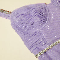 Lilac Sequin Midi Dress