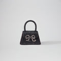 Black Rhinestone Micro Bow Bag